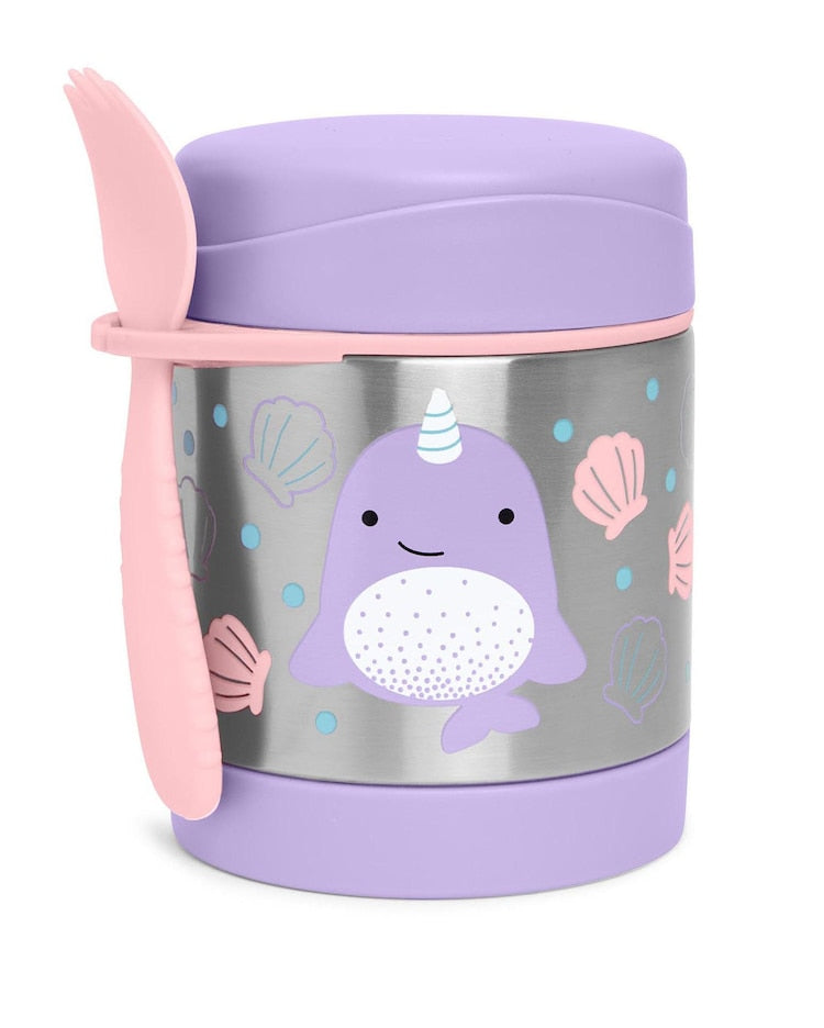 Pote térmico infantil com talher baleia lilás | Skip Hop