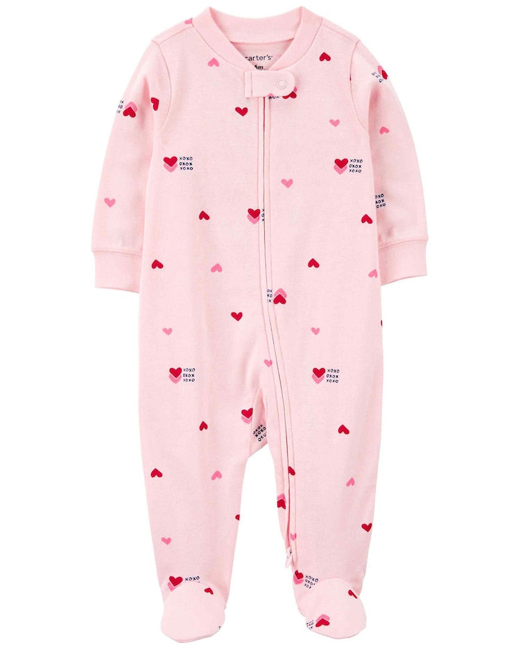 Macacão bebê com pezinhos xoxo rosa | Carter's