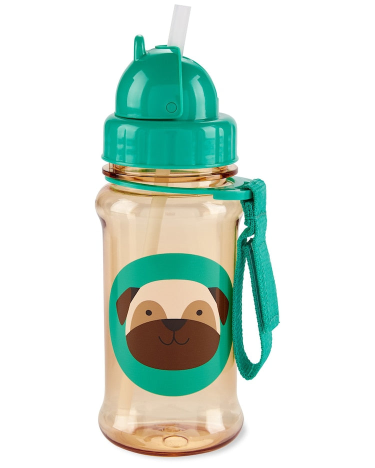 Garrafa squeeze infantil com canudo cachorro multicor | Skip Hop
