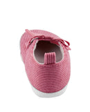 Sapato bebê texturizado laço rosa