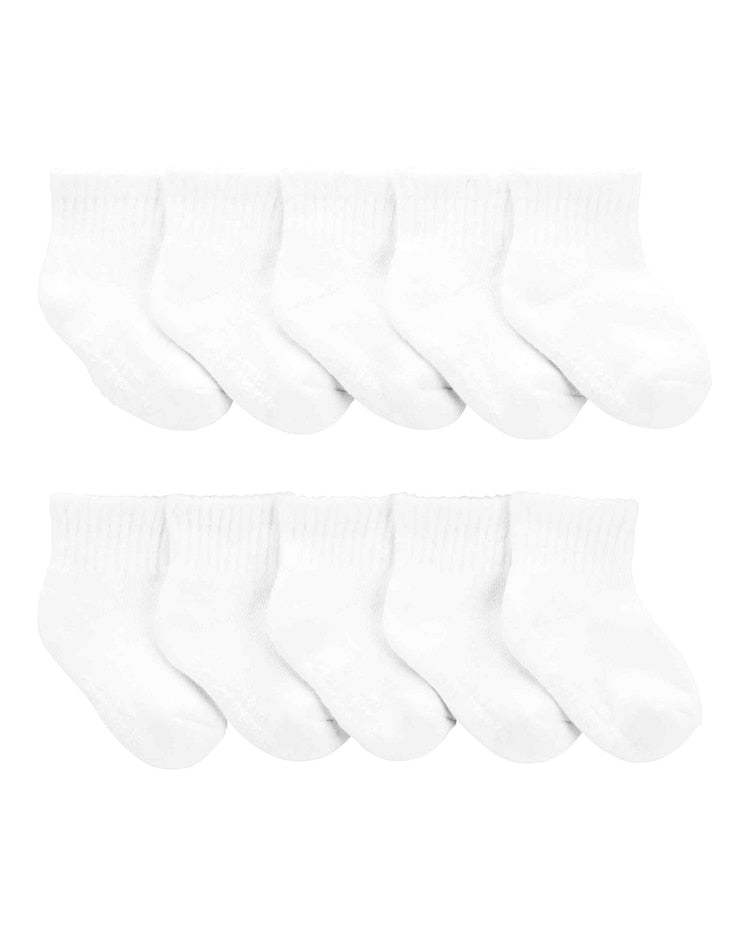 Kit meia bebê 10 pares lisas branco |