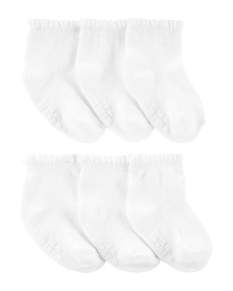Kit Meia Infantil  6 Pares Branco