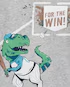 Camiseta infantil for the win mescla cinza |