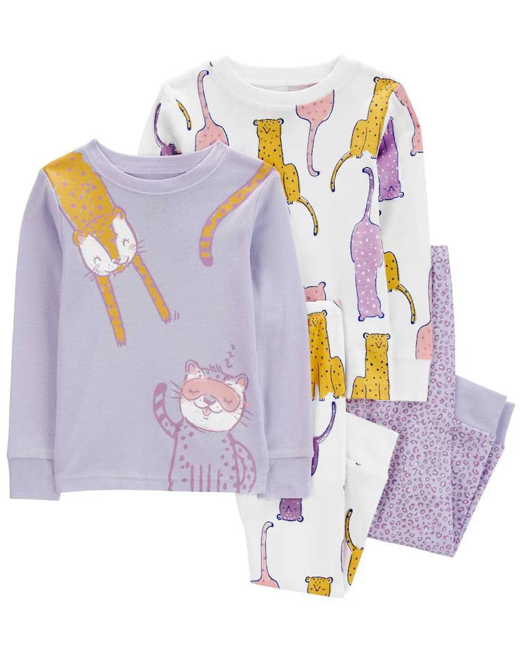 Pijama longo bebê 4 peças bichinhos multicor | Carter's