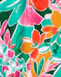 Pijama longo infantil 3 peças tropical com babados verde |