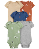 Kit body bebê 5 peças raposa multicor |