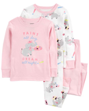 Pijama longo bebê 4 peças elefantes multicor | Carter's