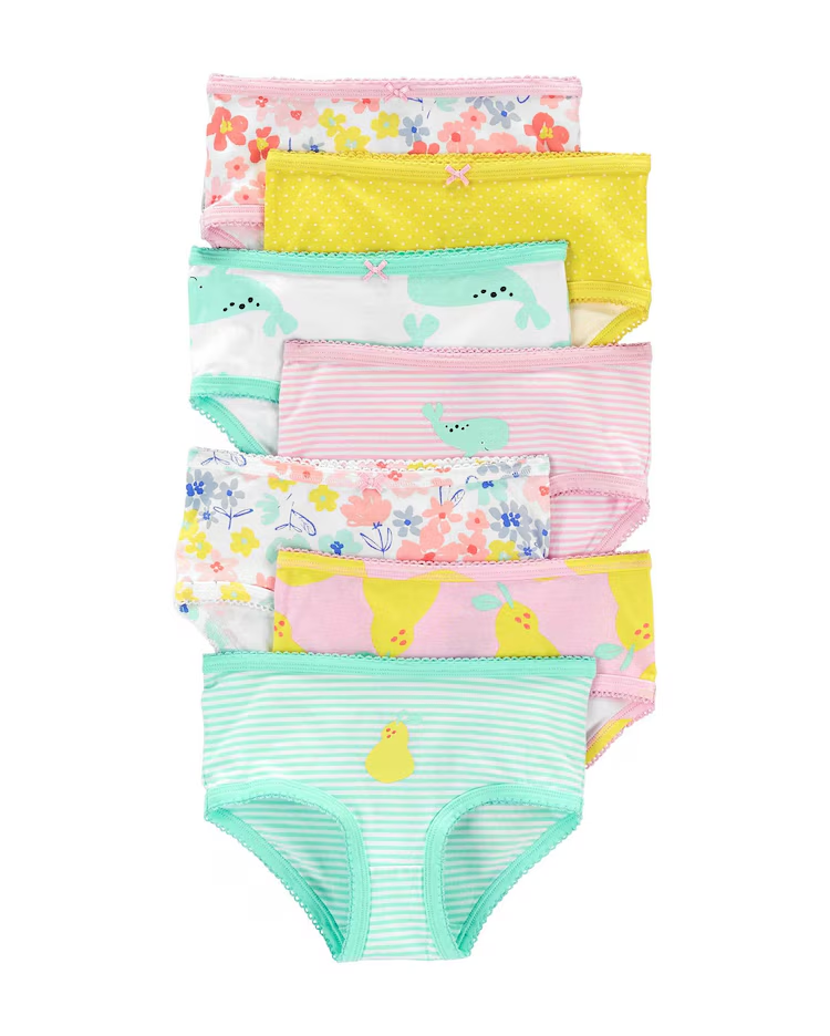Kit Calcinha Infantil ´s 7 Peças Multicor