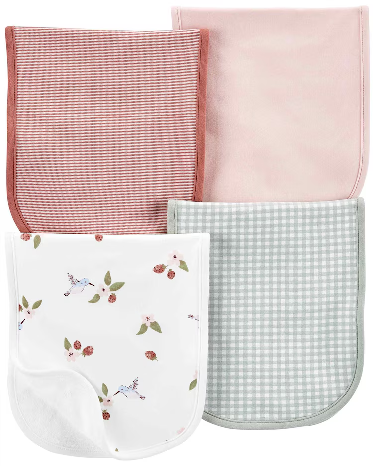 Kit paninho de ombro 4 peças pássaro branco