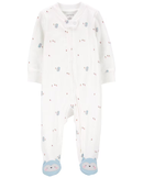 Macacão bebê de bichinhos off-white | Carter's